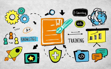 Training Knowledge Information E-learning Strategy Concept