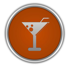 Drink circular icon on white background