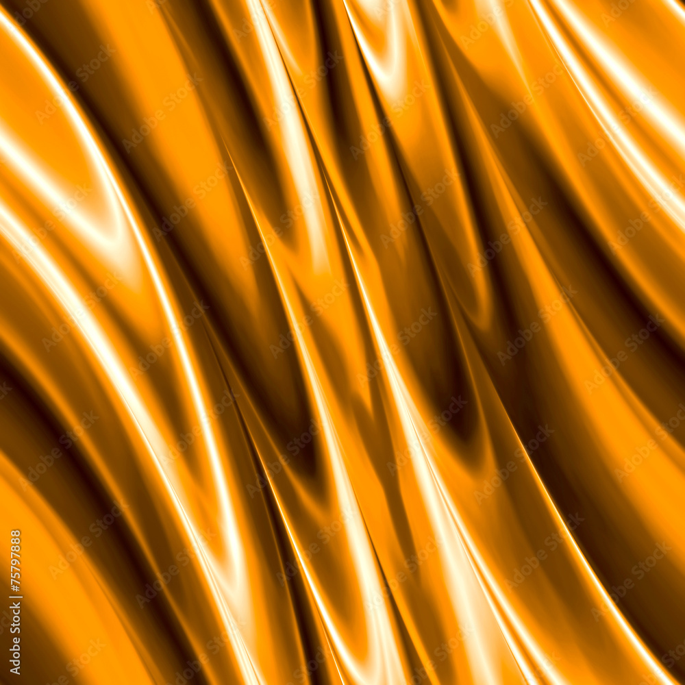 Poster flowing abstract in gold