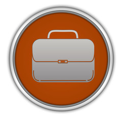 Bag circular icon on white background