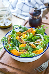 Grilled chicken with orange salad