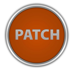 Patch circular icon on white background