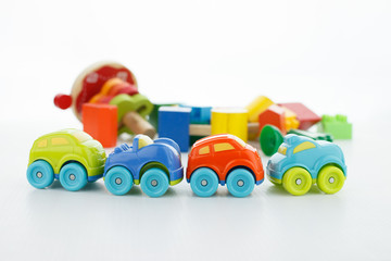 toys collection isolated on white background