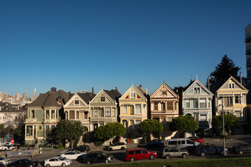 The Victorian houses in San Francisco