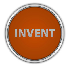 Invent circular icon on white background