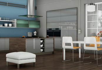 moderne Küche Interieur Design