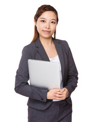 Businesswoman with laptop