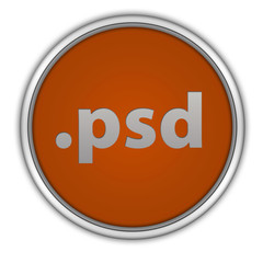 .psd circular icon on white background