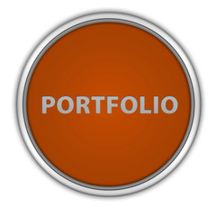 Porfolio circular icon on white background
