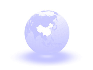 Globe. 3d. China.