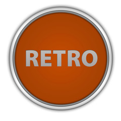 Retro circular icon on white background