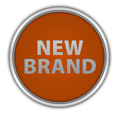 New brand circular icon on white background