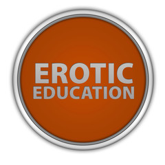 Erotic Education circular icon on white background