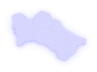 Map of Turkmenistan