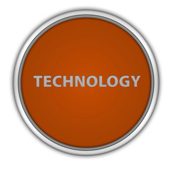 Technology circular icon on white background