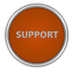 Support circular icon on white background