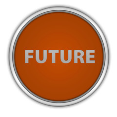 Future circular icon on white background