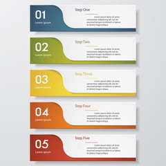 Design clean number banners template. Vector.