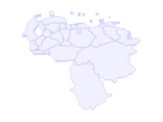 Map of Venezuela.