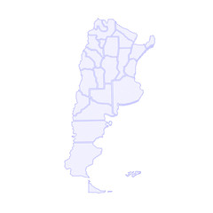 Map of Argentina.