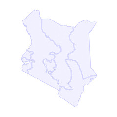 Map of Kenya.