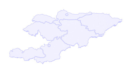 Map of Kyrgyzstan.