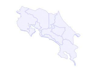 Map of Costa Rica.