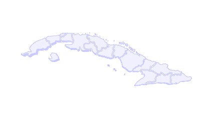 Map of Cuba.