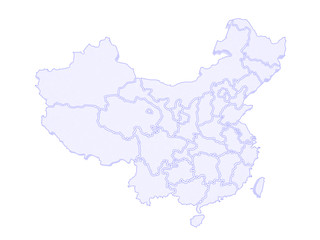 Fototapeta premium Map of China.