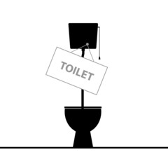 toilet black vector