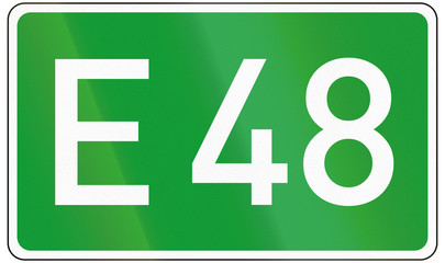 European road number sign for E48