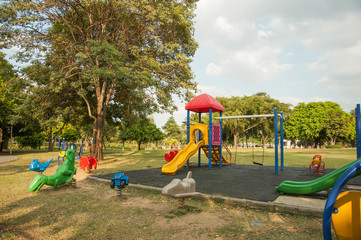 Outdoor playground in the village