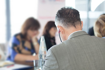 man at business meeting