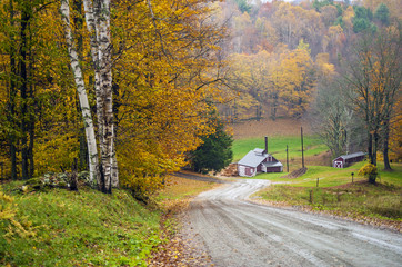 Indian Summer, New England, Maple sugar house, Reading,