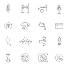 Fototapeta premium Auto Service Outline Icon