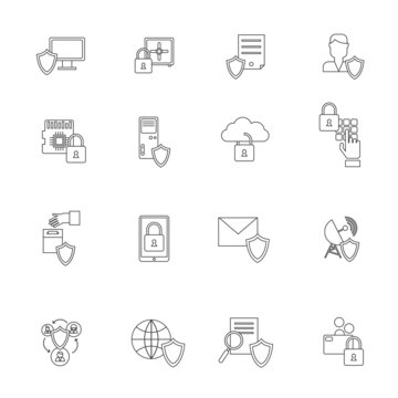 Information Security Icon Outline