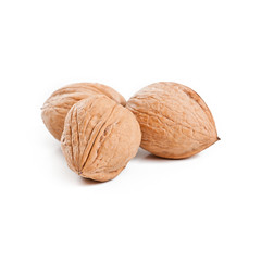 walnuts isolated on white background
