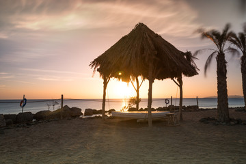 sonnenaufgang am Strand