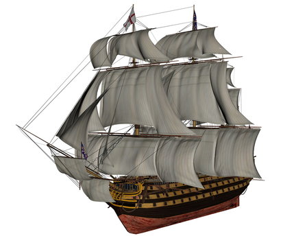 HMS Victory ship - 3D render