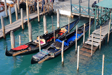 Venice, Italy. Gondolas