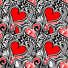Love Valentine seamless pattern