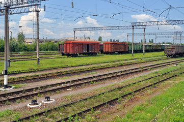 Fototapeta na wymiar Freight Trains and Railways