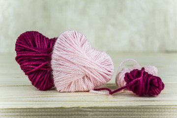 heart of woolen thread