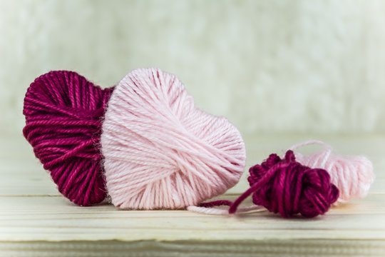 heart of woolen thread