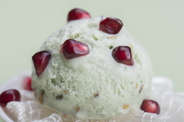 Ice -cream in a small white bowl