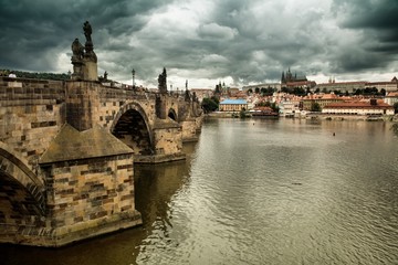 Charles Bridge in Prague, Czech Republic 