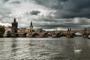 Charles Bridge in Prague, Czech Republic 