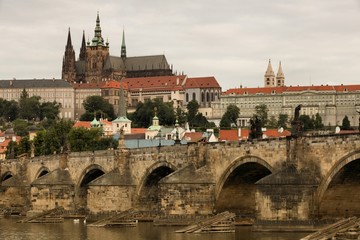 Charles Bridge in Prague, Czech Republic 