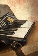 Old accordion instrument