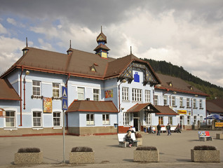 Railway station in Ruzomberok. Slovakia